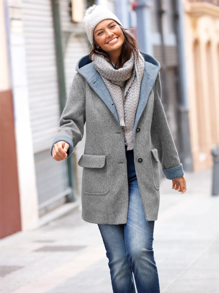 

Casual Looks Анорак, с капюшоном, цвет Hellgrau-Meliert