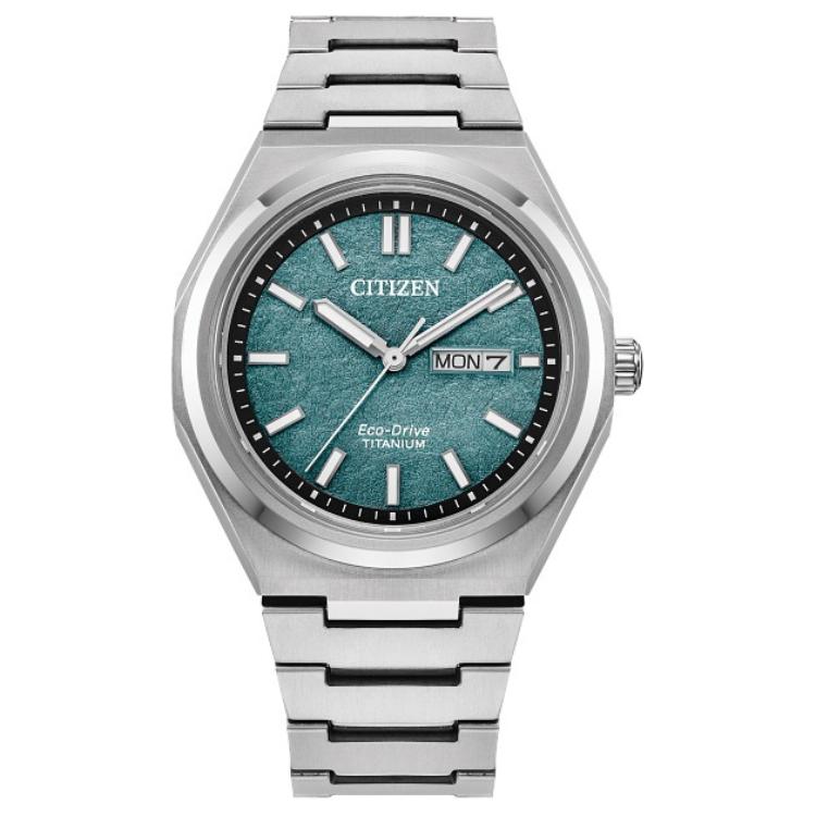 

CITIZEN Часы Eco Drive Series Solar Quartz Movement Super Titanium Strap Watch Men's Watch Green Dial, Green Dial