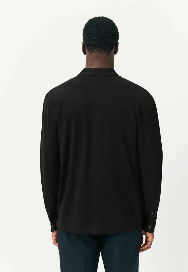 Рубашка с длинным рукавом стандартного кроя Next, Black — фото 3