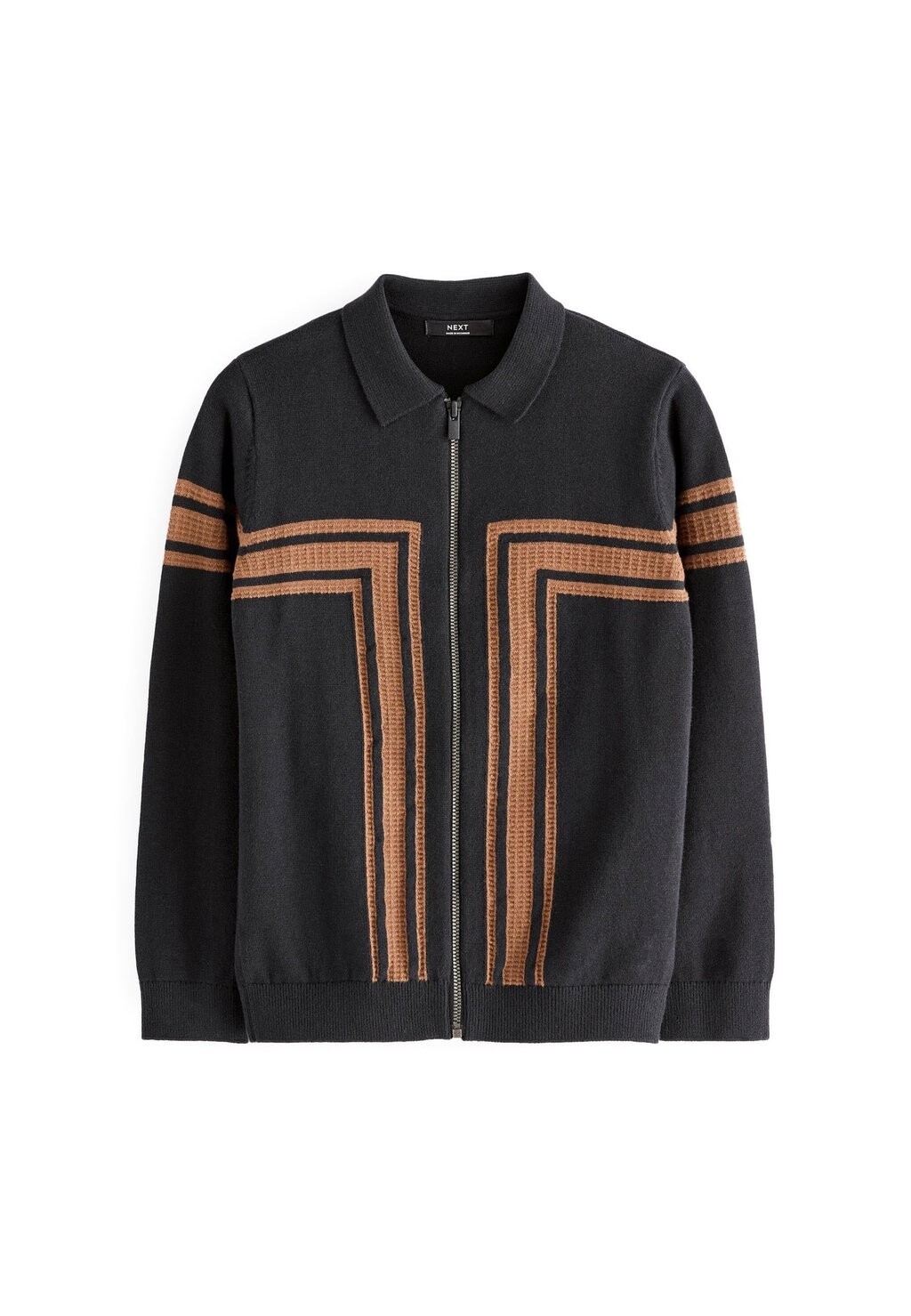 

Вязаный свитер LONG SLEEVE Next, цвет black tan brown border design