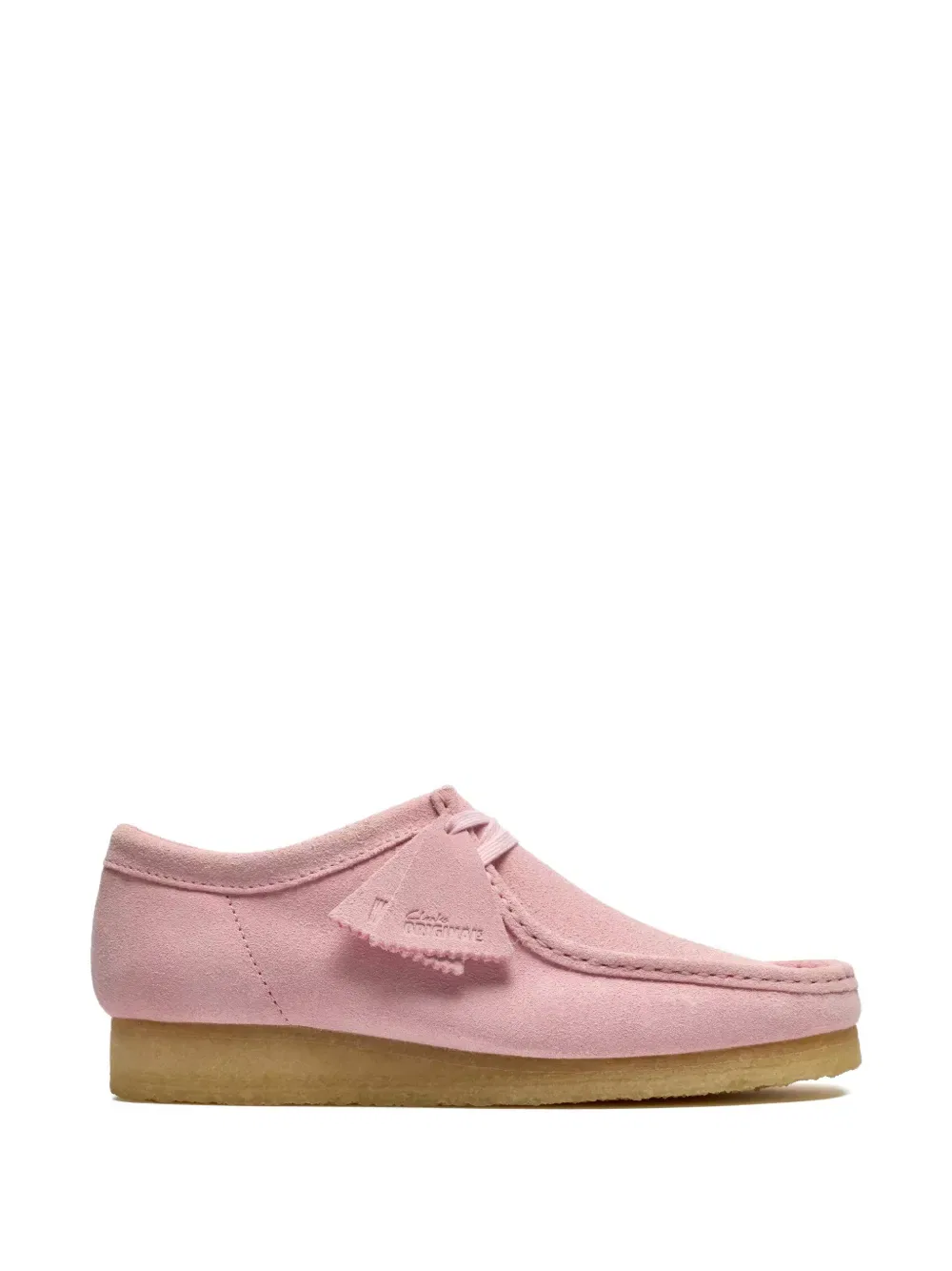 Замшевые ботинки Wallabee для пустыни Clarks Originals, розовый