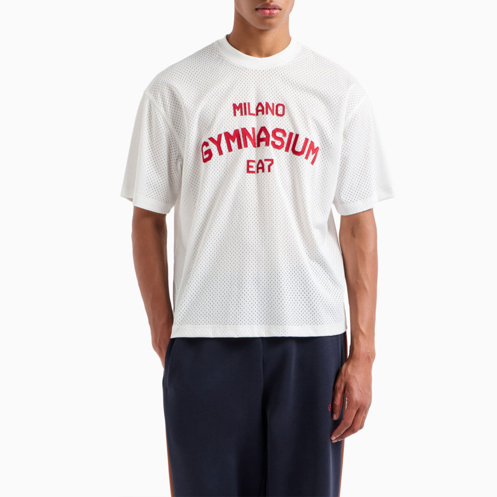 Футболка EA7 SS25 мужская EMPORIO ARMANI, белый — фото 4