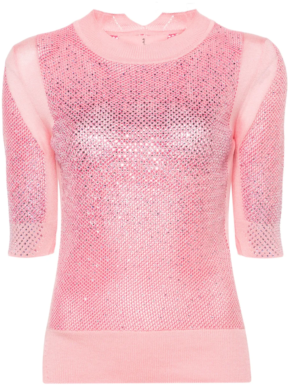 

Топ с кристаллами Ermanno Scervino, розовый