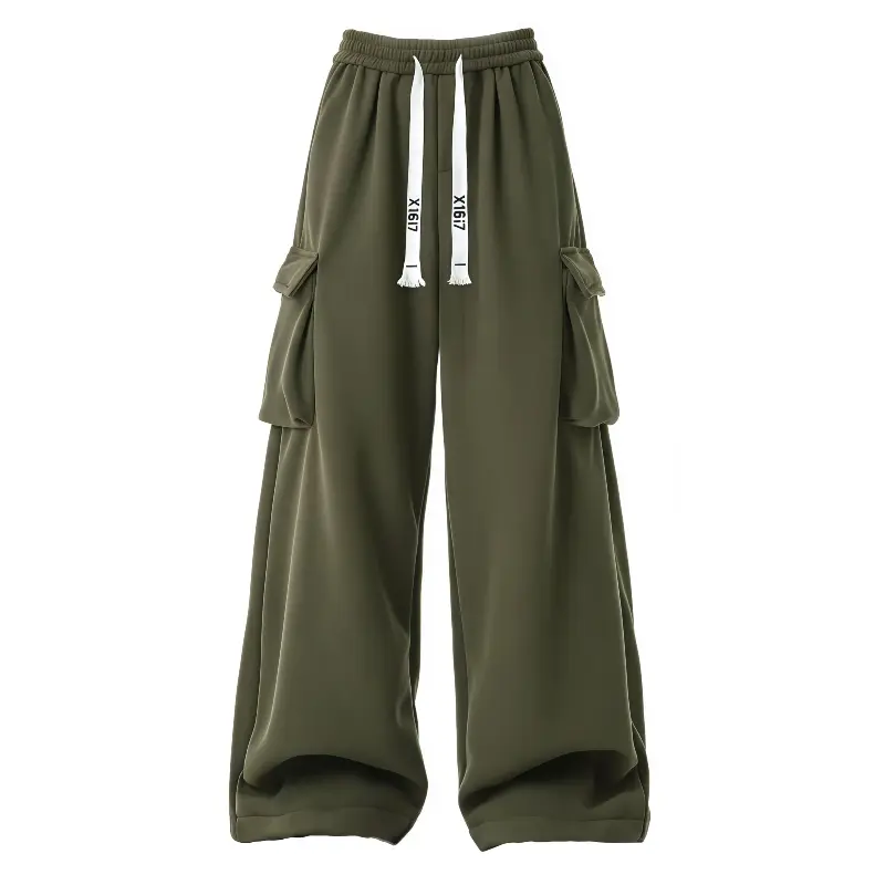 

Повседневные брюки Unisex утепленные прямого кроя X1617, army зеленый