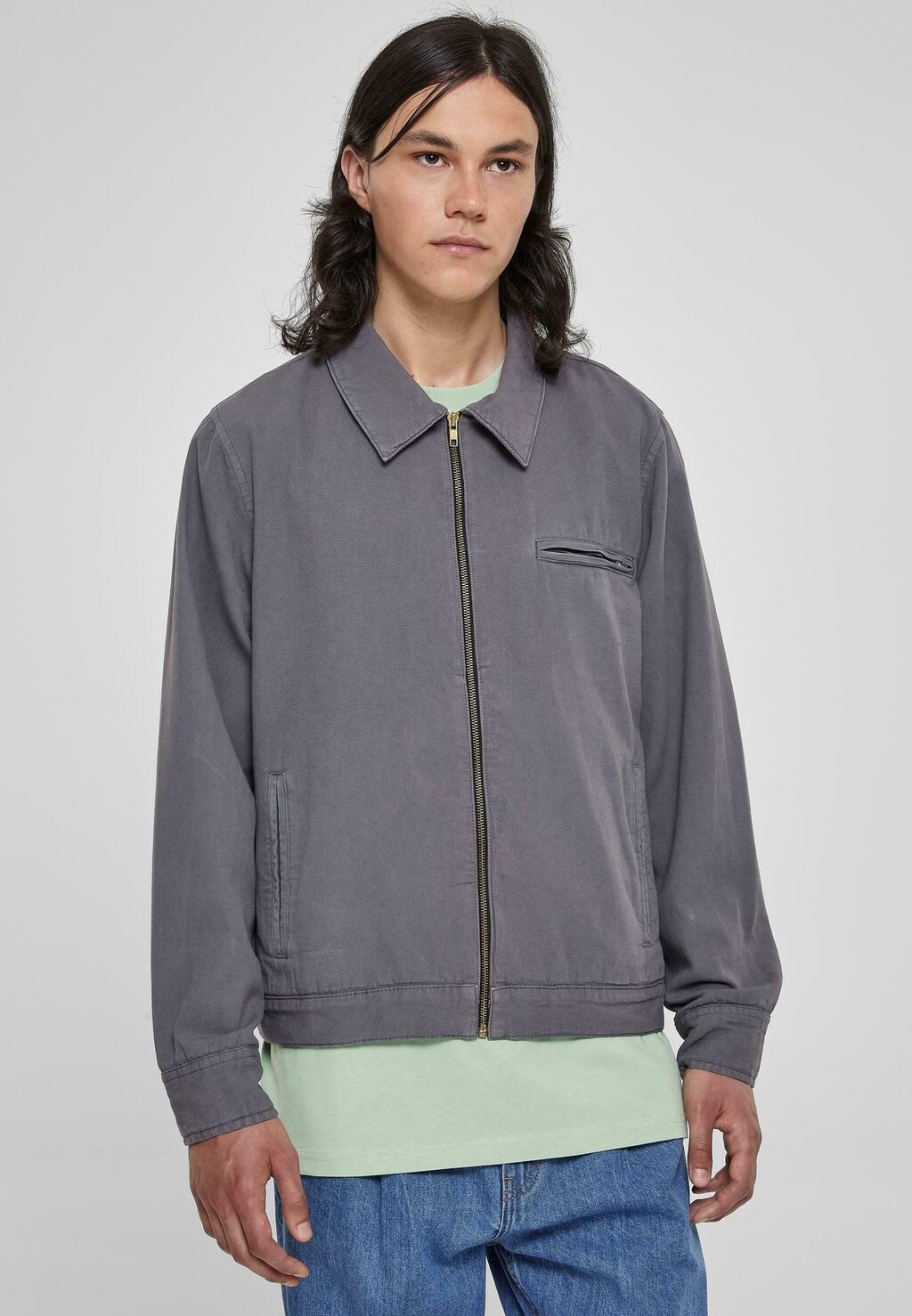 

Джинсовая куртка OVERDYED WORKWEAR Urban Classics, темные тени