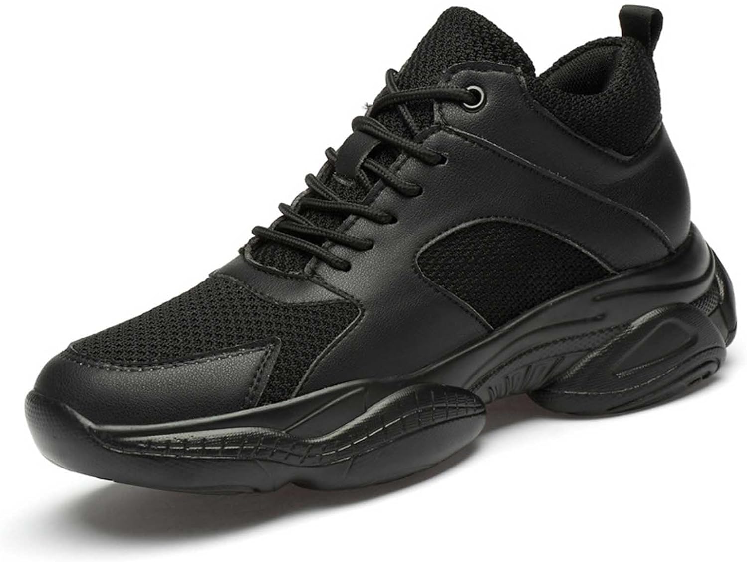 

Кроссовки для увеличения роста для мужчин, стильные папины туфли для производительности и повседневного комфорта Generic, черный