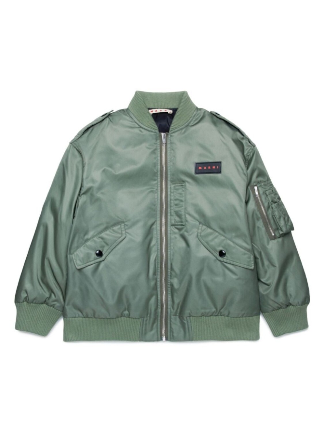 

Marni Kids бомбер с логотипом, зеленый