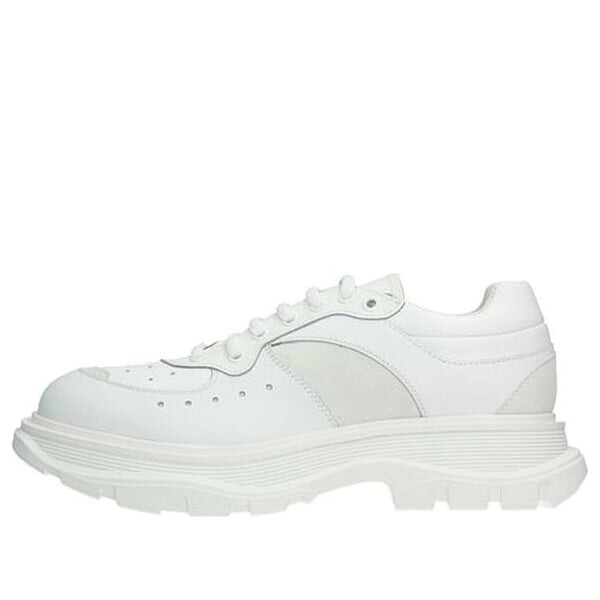 

Кроссовки tread suede-panelled leather trainers 'white' Alexander Mcqueen, белый