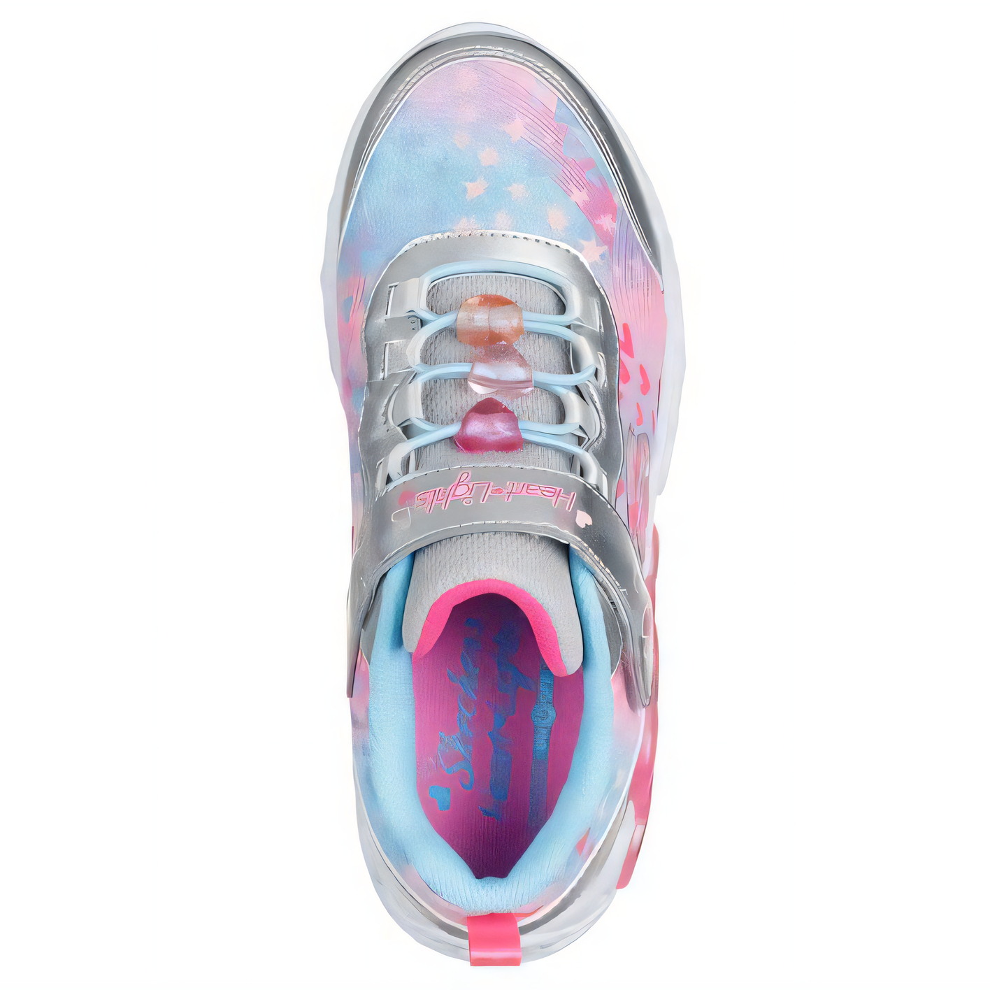 Skechers Kids Низкие детские повседневные кроссовки silver для детей 3-7 лет — фото 3