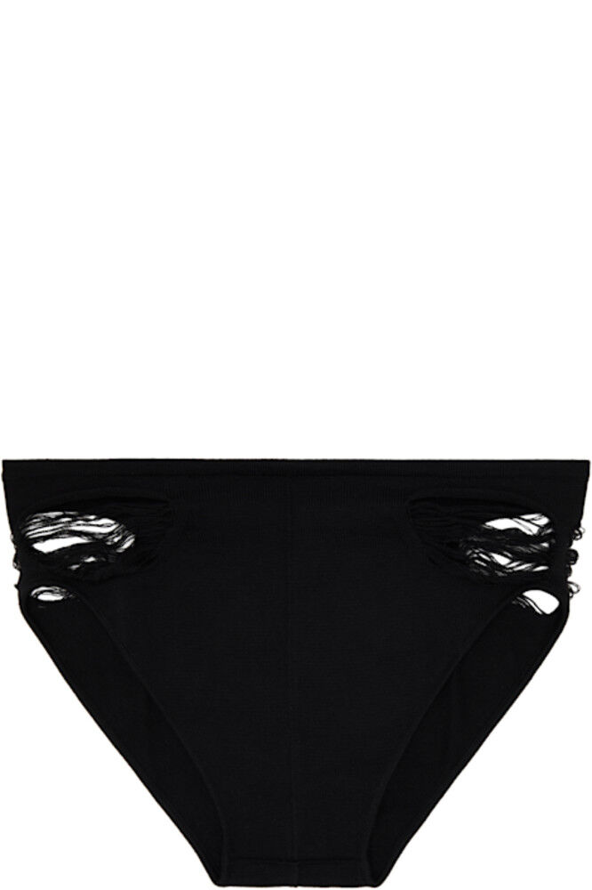

Черные трусы из мериносовой шерсти с рваными краями Rick Owens