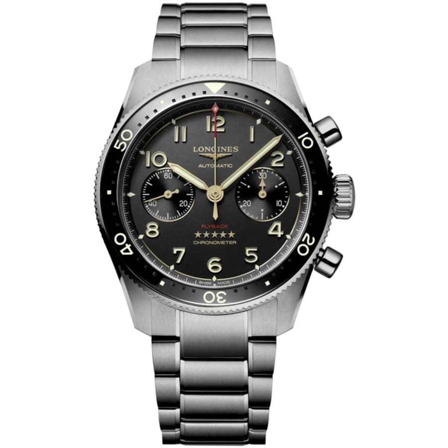 

Мужские часы Longines Spirit Flyback с серым циферблатом из титана L3.821.1.53.6, серый