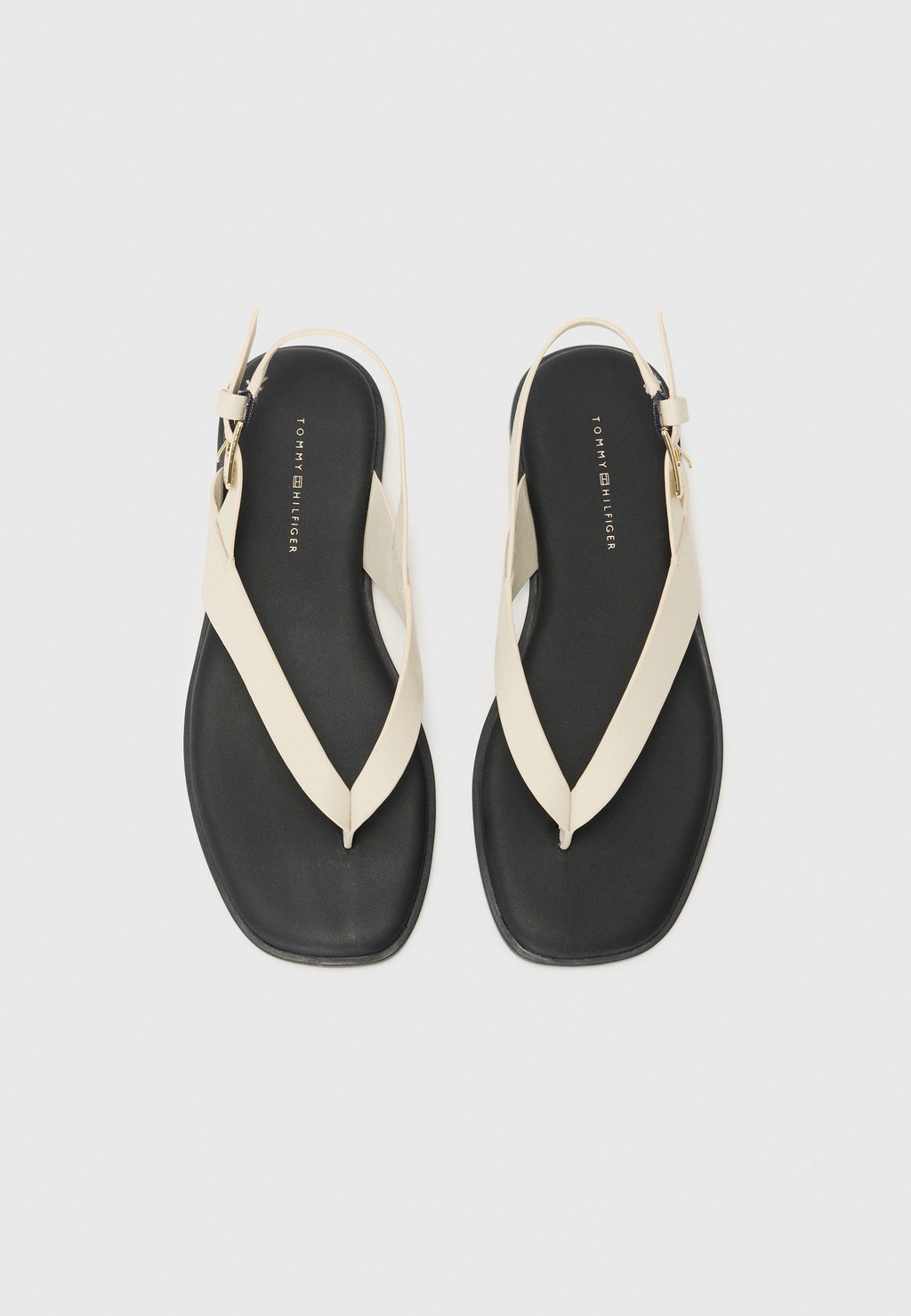 Сандалии с Т-образной застежкой BLOCK THONG FLAT Tommy Hilfiger, бежевый — фото 4