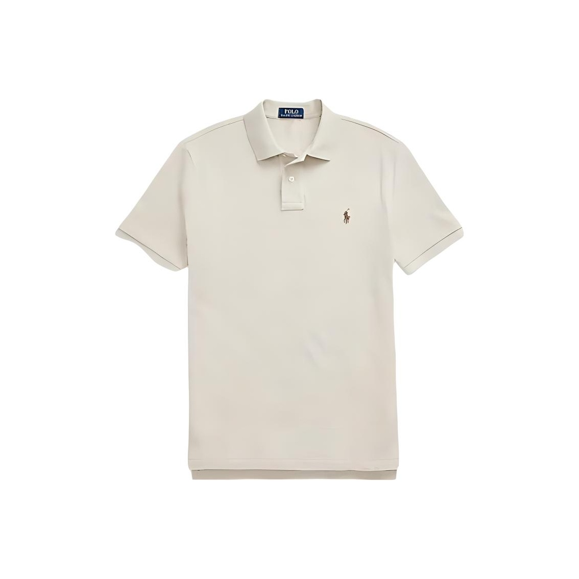 

Поло с вышитым винтажным логотипом Polo Ralph Lauren, бежевый