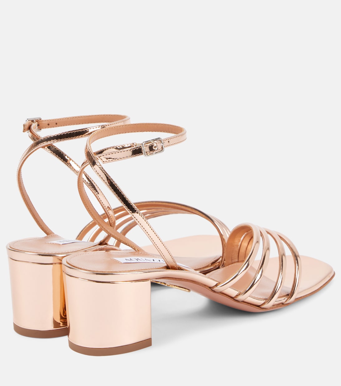 Сандалии из искусственной кожи Latour 50 Aquazzura, Rose Gold — фото 2