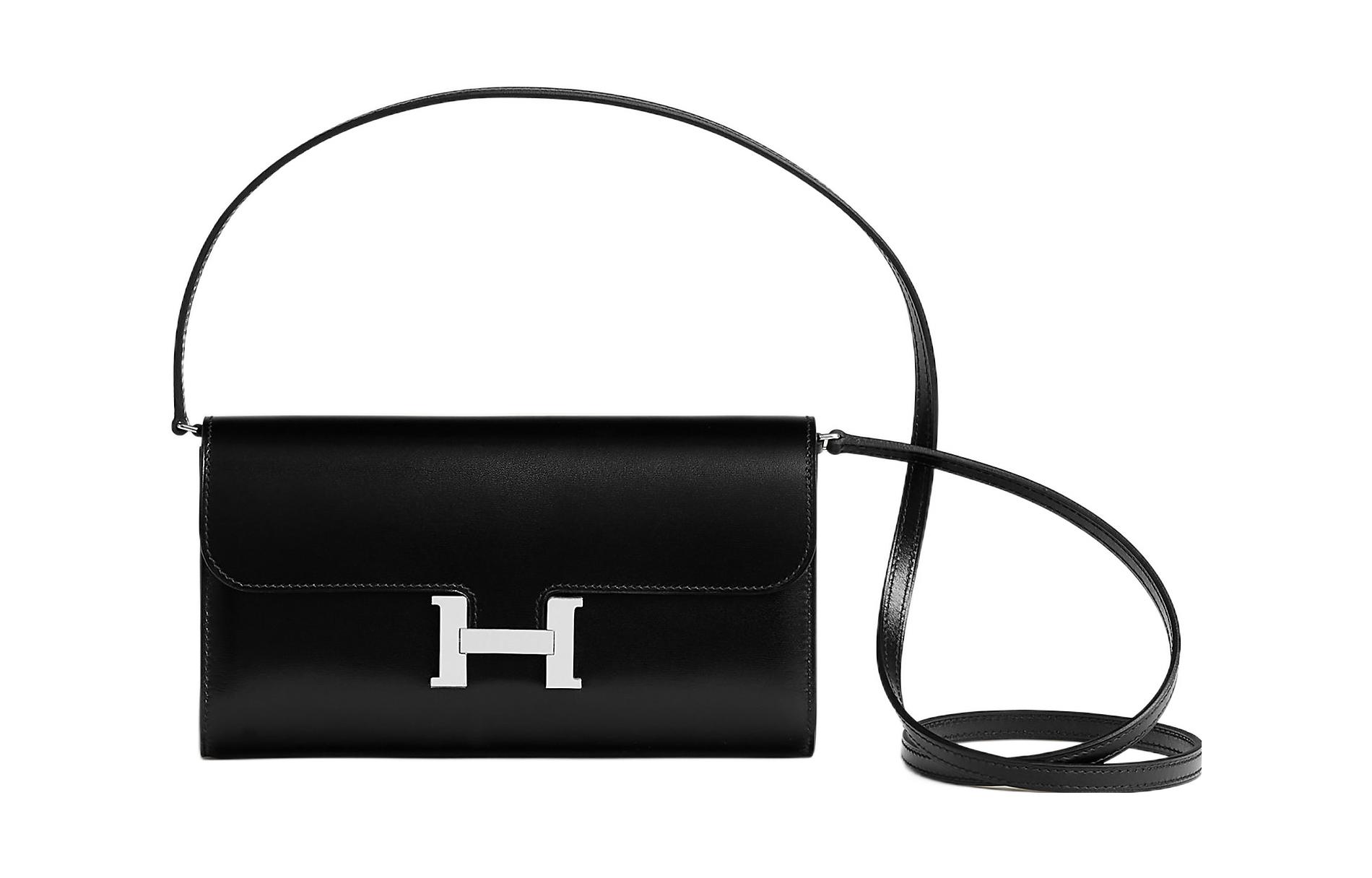 

HERMES Кошелек Constance To Go Box Calfskin женский 89 Noir Black