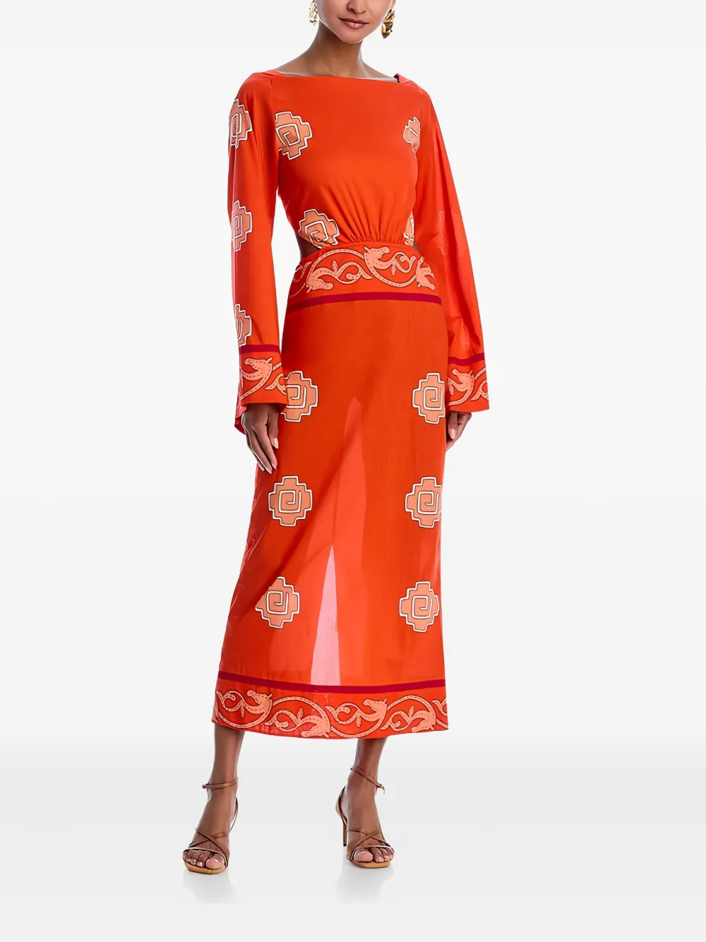 

Платье миди Underwater Sanctuary Johanna Ortiz, красный