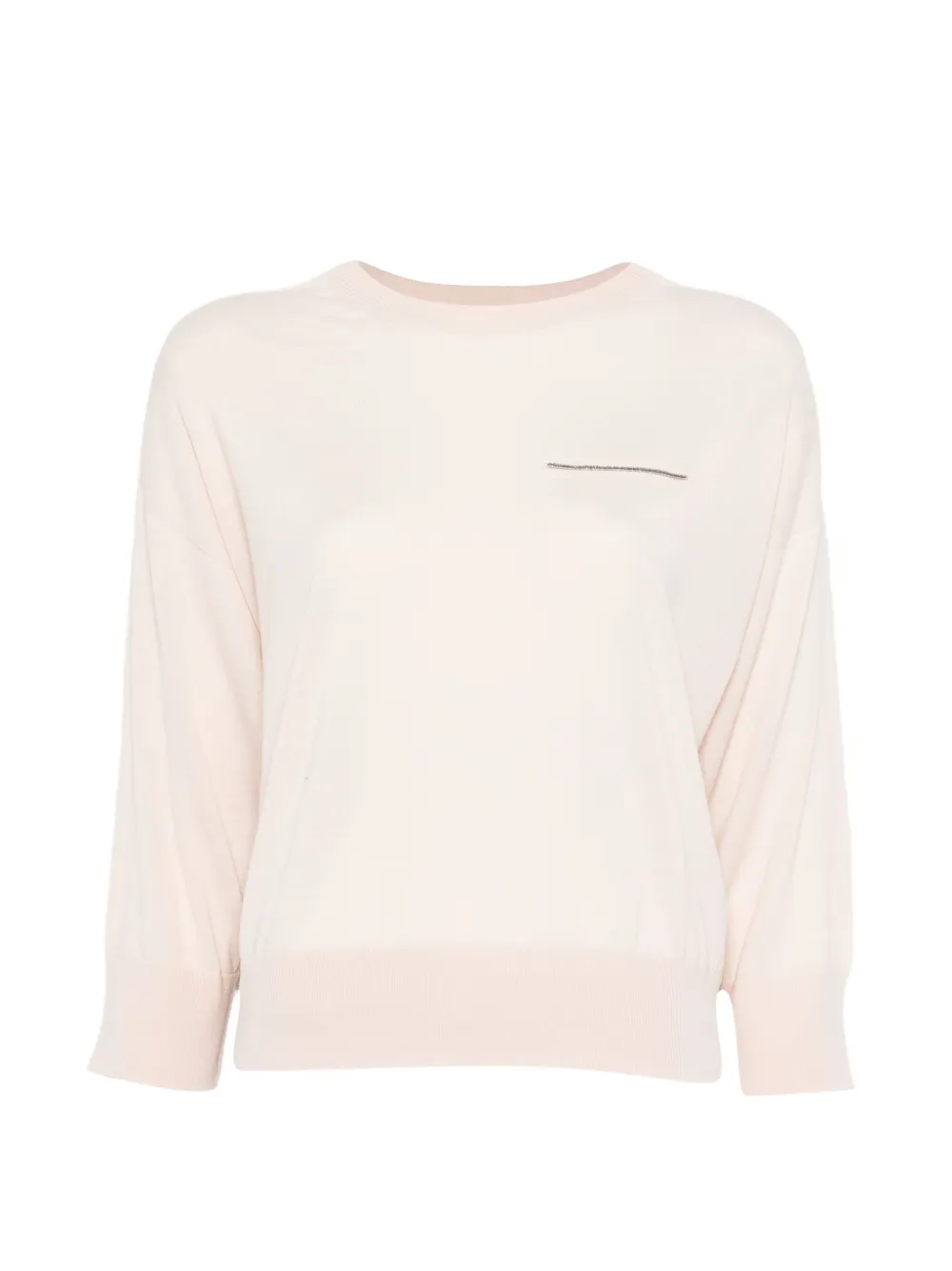 

Свитер с украшением из кристаллов Peserico, бежевый