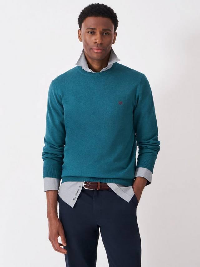 

Джемпер из органического хлопка с круглым вырезом Crew Clothing, Bright Blue