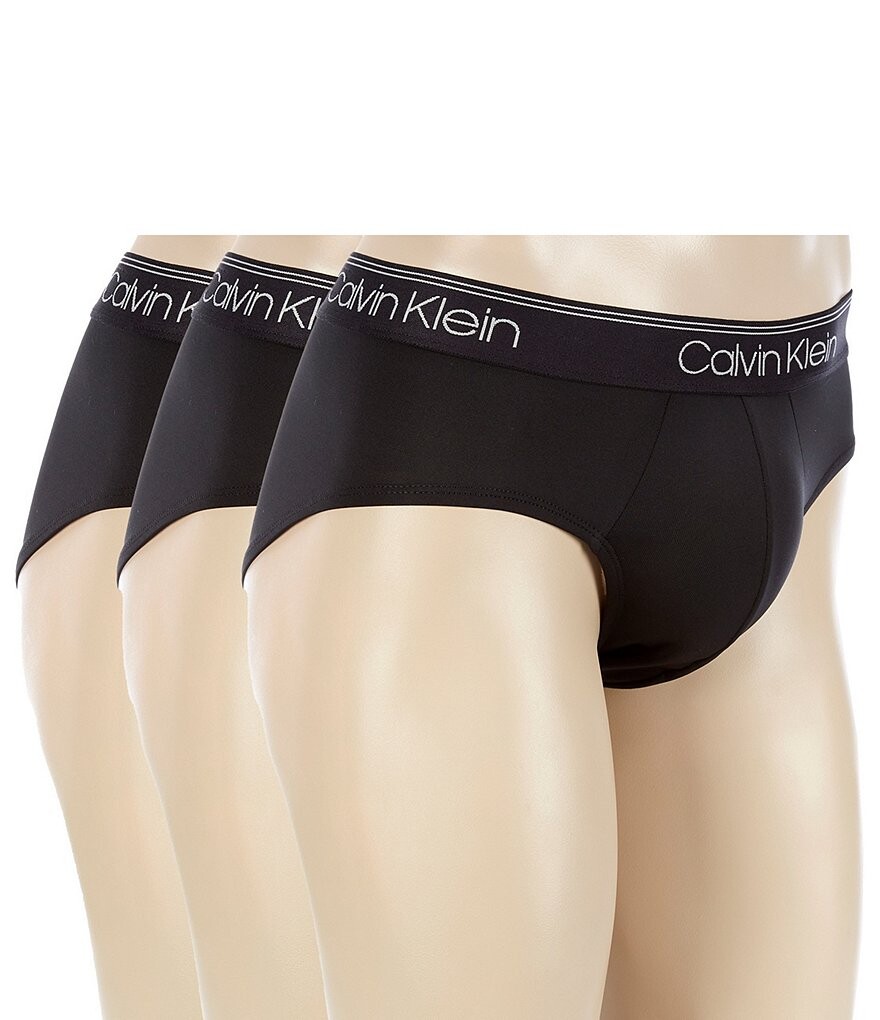 

Твердые трусы на бедрах Calvin Klein Micro Stretch, 3 шт., черный