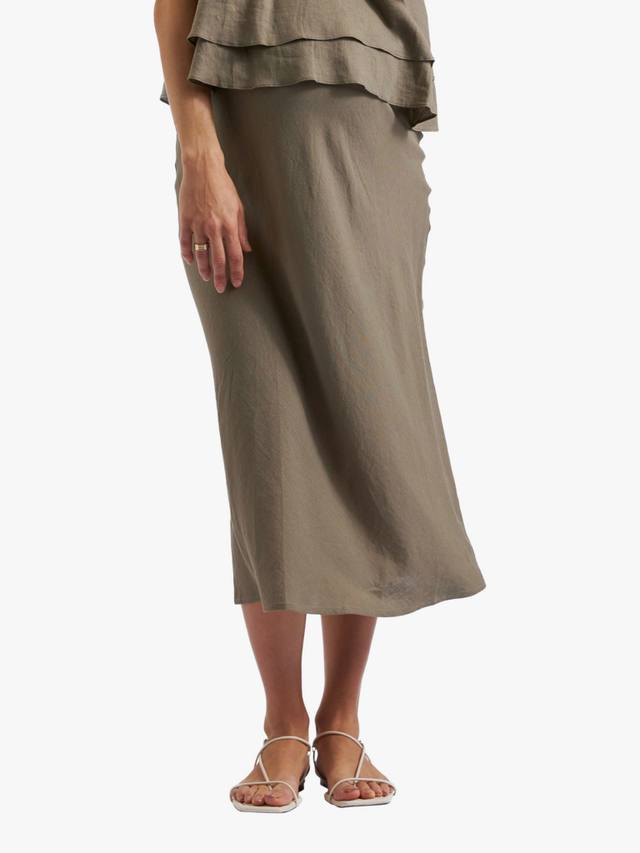 

Беременная юбка Debbie из льняной смеси Ripe, Olive