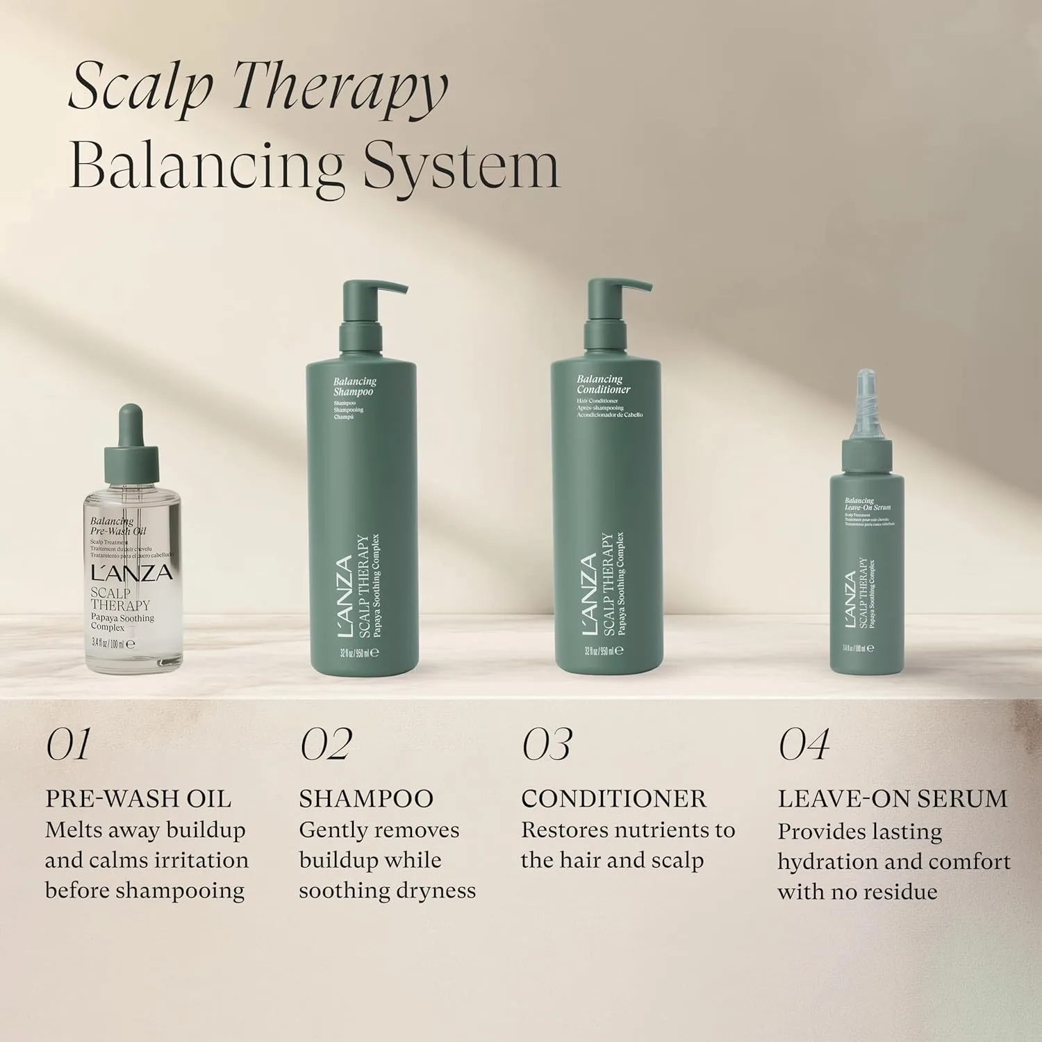 Шампунь L'ANZA Scalp Therapy Balancing для поврежденных волос и чувствительной кожи головы, увлажняет, удаляет загрязнения, мягкое очищение, 946 мл — фото 4
