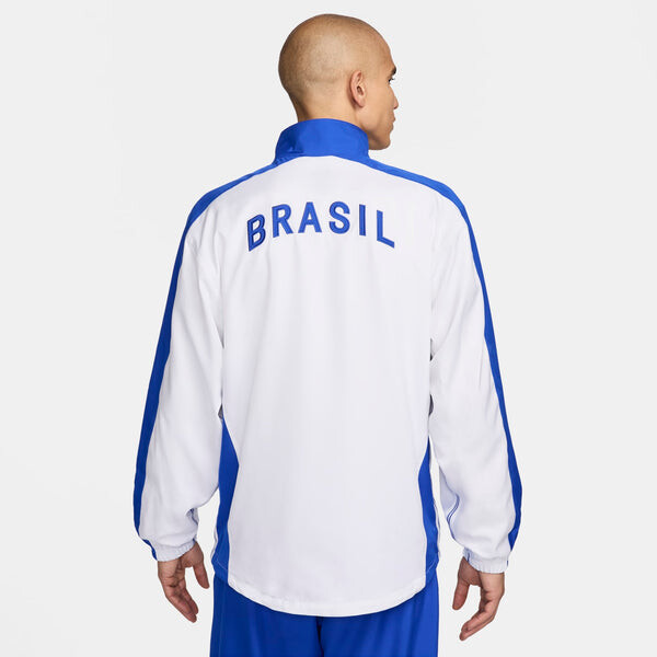 Куртка brazil 1998 reissue football replica tracksuit jacket 'white lyon blue' Nike, белый — фото 2