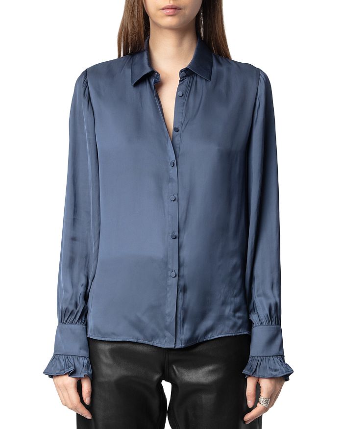 

Тели Сатиновая Блузка Zadig & Voltaire, синий