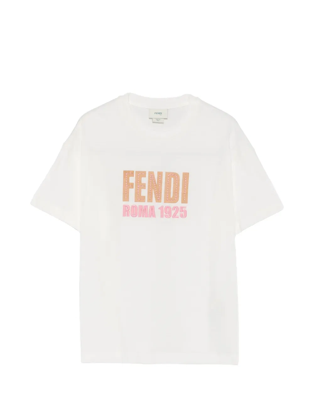 Футболка с логотипом Fendi Kids, белый