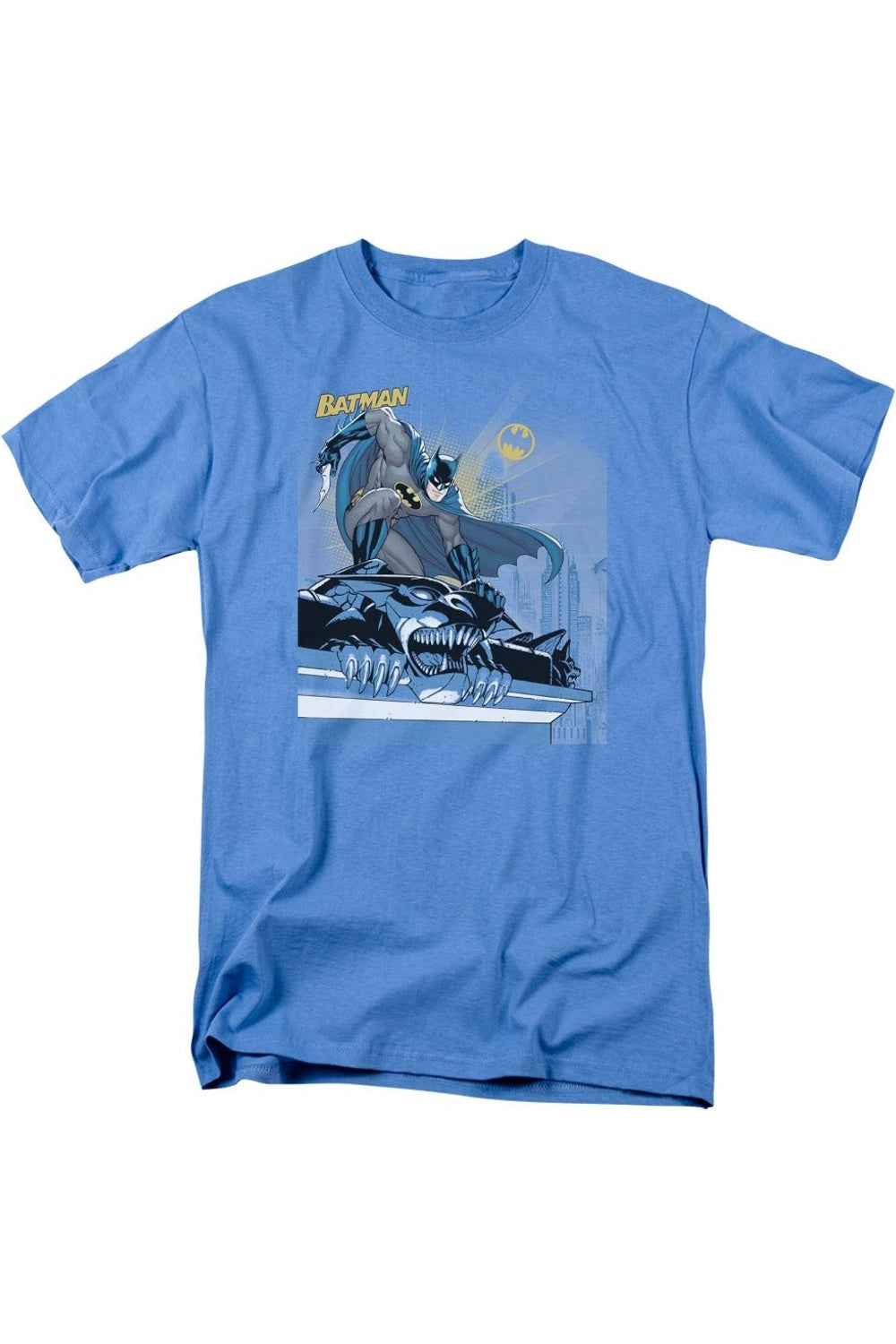 

Футболка с коротким рукавом для взрослых Batman Two Gotham Gargoyles Gildan, цвет carolina blue