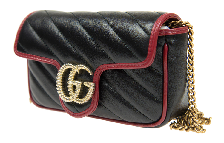 Миниатюрная сумка кроссбоди GUCCI Marmont из овчины — фото 2