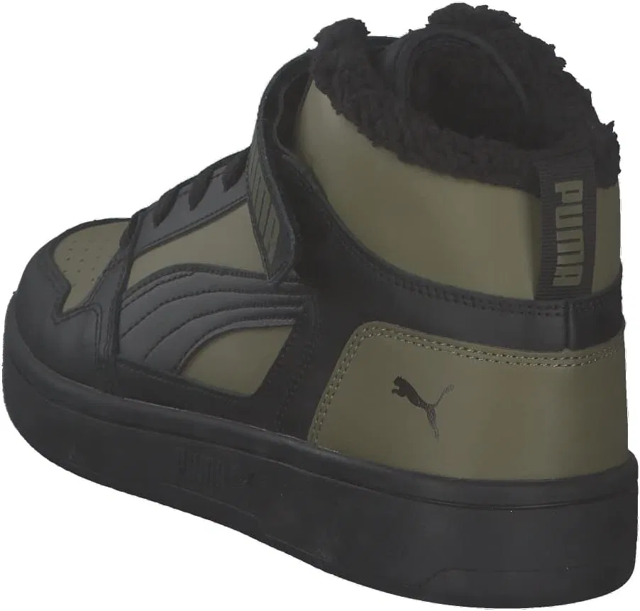 Кроссовки PUMA Unisex Rebound Mid Strap WTR, Burnt Olive Puma Black — фото 4