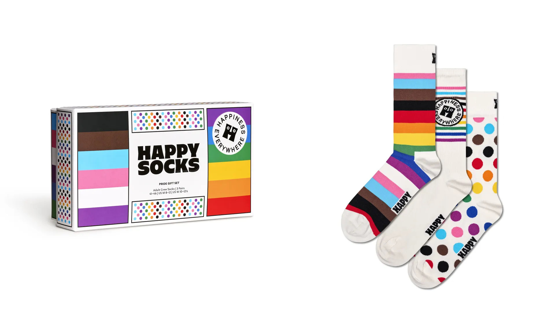 

Носки Happy Socks (3 пары), подарочный набор Pride Socks, цвет Bunt