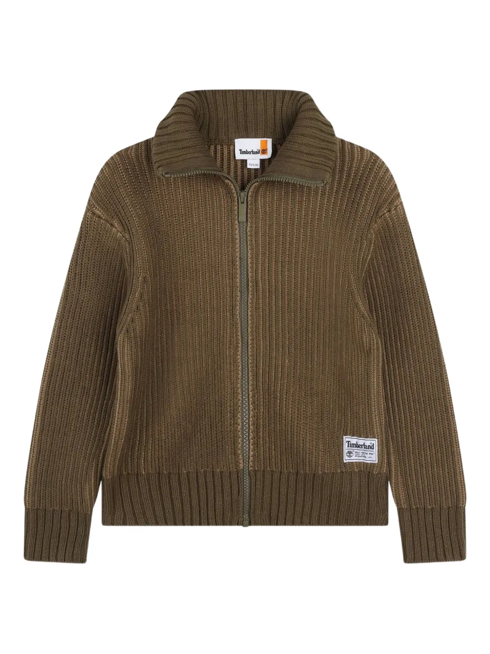 

Кардиган на молнии в рубчик Timberland Kids, зеленый