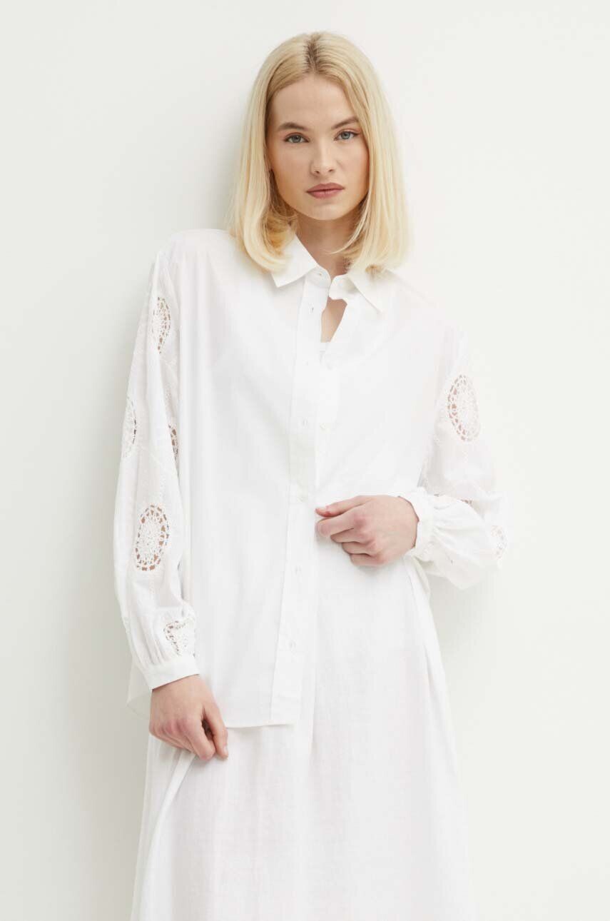 

Рубашка Sisley из хлопка, белый