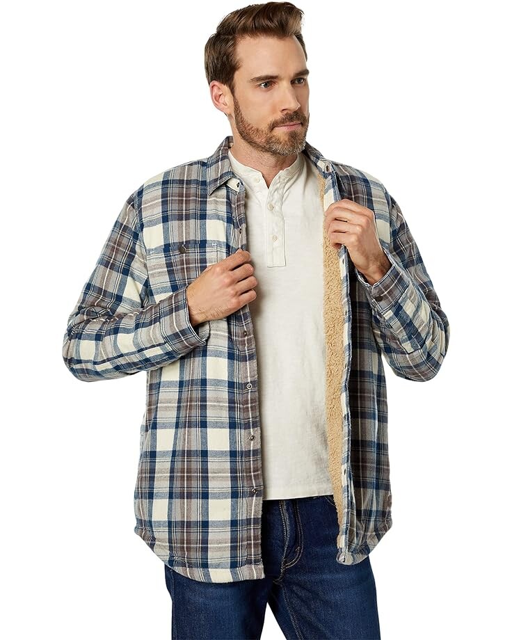 

Рубашка L.L.Bean Sherpa Lined Scotch Plaid, цвет Indigo Tartan
