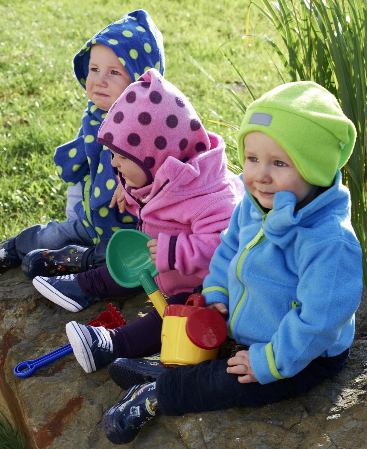 Флисовая куртка Playshoes Fleece Jacke farbig abgesetzt, цвет Aquablau — фото 4