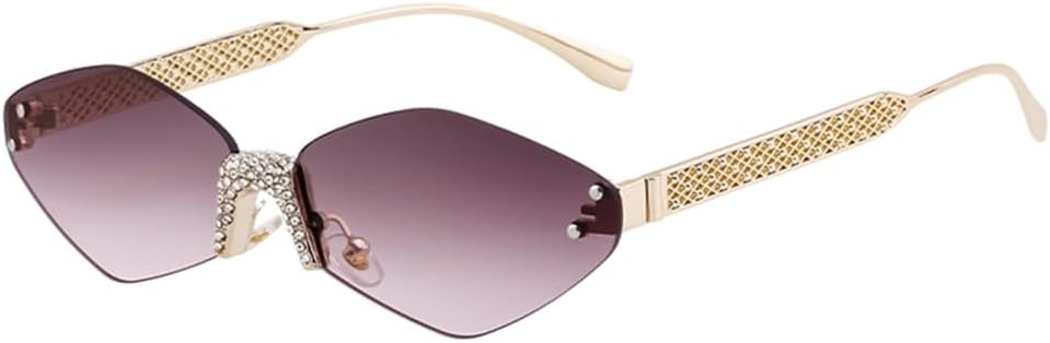 

Женские солнцезащитные очки в шестиугольной оправе с безрамочным дизайном, многоугольные солнцезащитные очки для женщин, металлические очки, защита от ультрафиолета UV400 LANGSER, 2