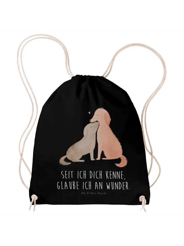 

Спортивная сумка Mr & Mrs Panda Sportbeutel Hunde Liebe, черный