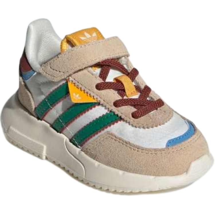 Adidas Originals Retropy F2 нескользящие амортизирующие низкие детские ботинки White Umber для малышей — фото 4