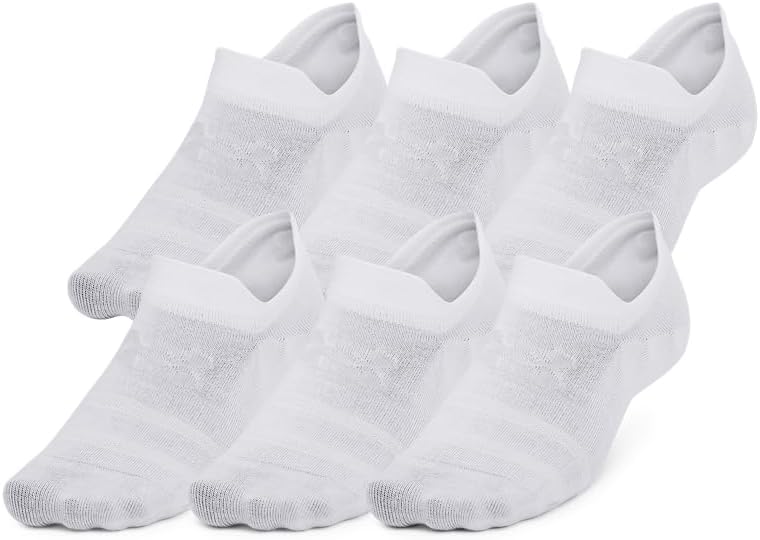 

Носки Under Armour унисекс для взрослых Essential Ultra Low Tab Socks (6 шт.), (100) White/White/Halo Gray