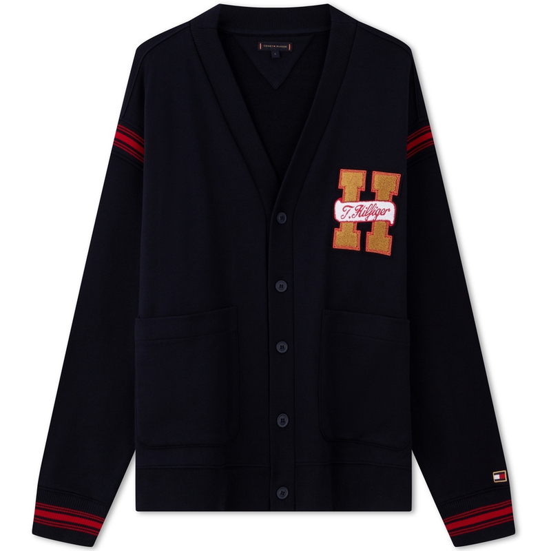 Свитер с V-образным вырезом Year Of The Dragon Collection для мужчин Tommy Hilfiger, темно-синий dw5 — фото 3