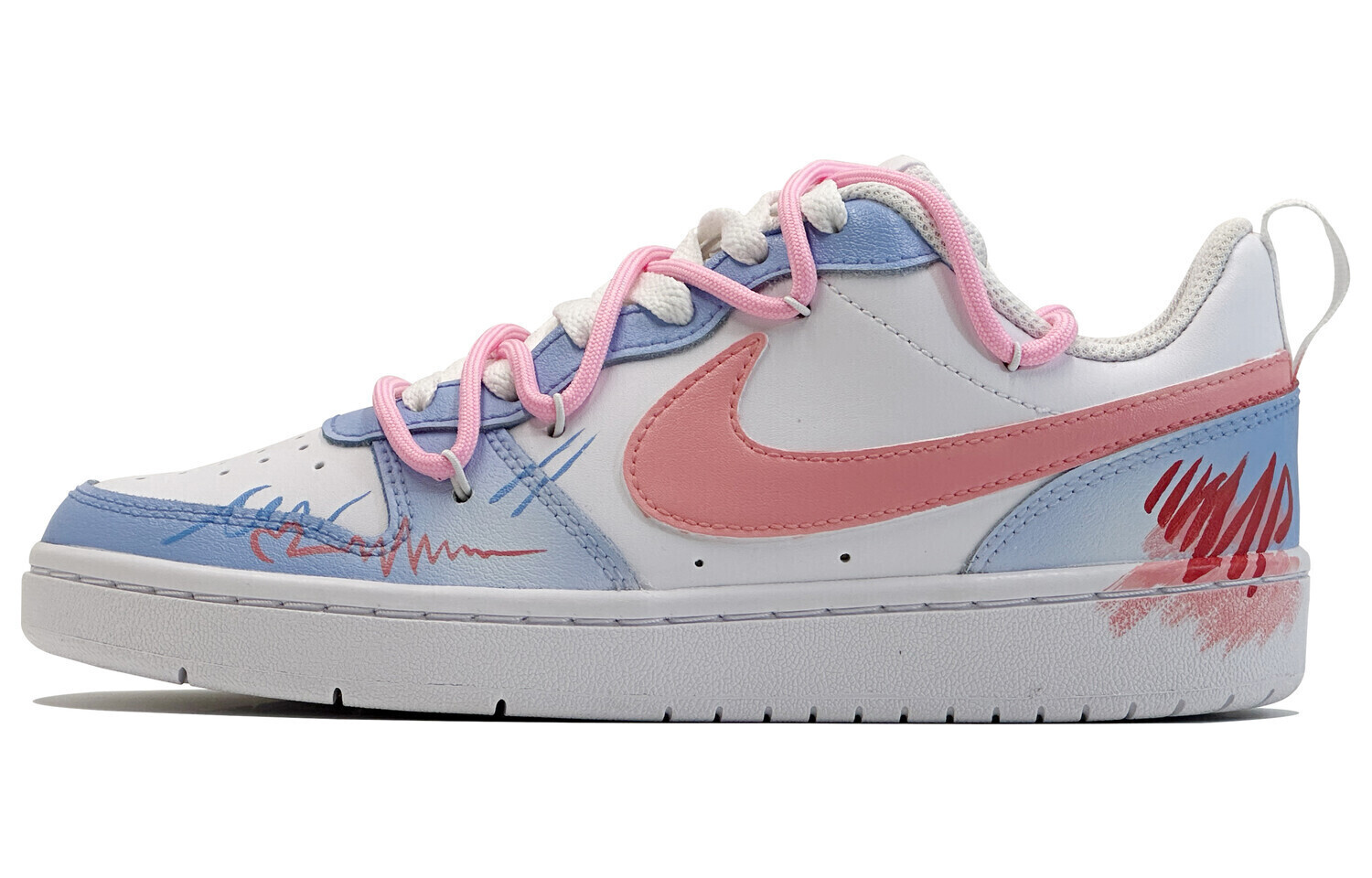 

Кроссовки Nike Court Borough Skateboarding Shoes Women's Low-top White/Blue/Pink, голубой, Синий, Кроссовки Nike Court Borough Skateboarding Shoes Women's Low-top White/Blue/Pink, голубой