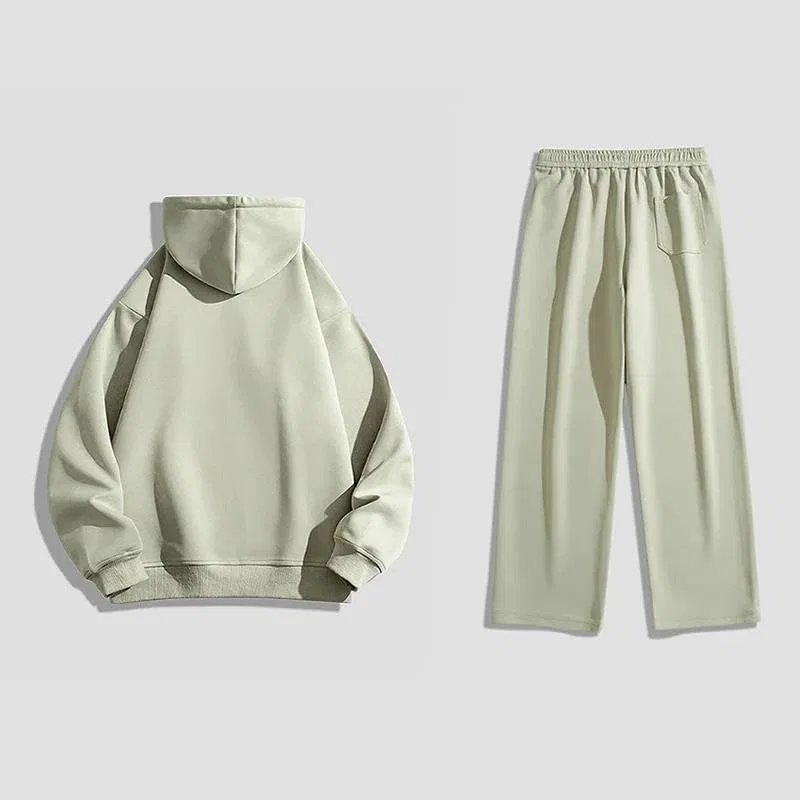 Спортивный костюм с капюшоном и молнией, Generic, White Gray — фото 3