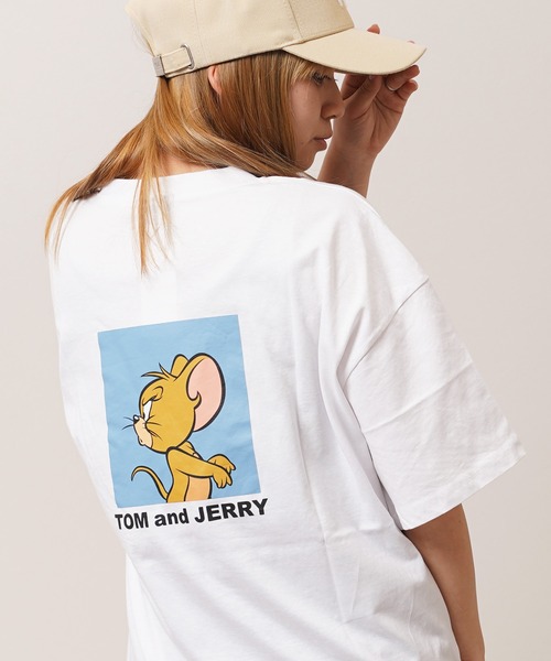 

TOM&JERRY Футболка с коротким рукавом, принт "Том и Джерри", белый