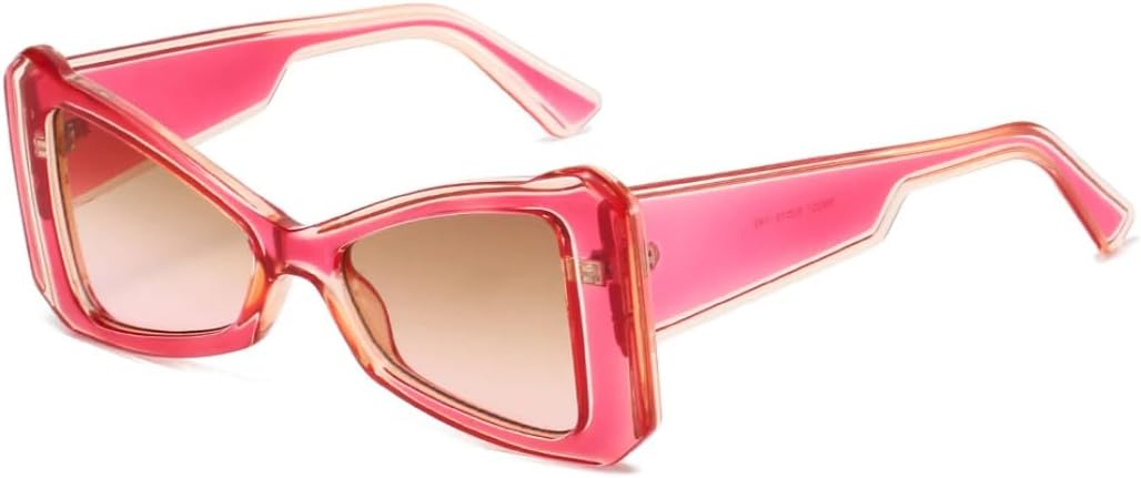 

Солнцезащитные очки с защитой от УФ-излучения UV400 | Большая оправа "кошачий глаз" | Линзы конфетных цветов для занятий спортом на открытом воздухе и путешествий DSVIGF, C6 Pink