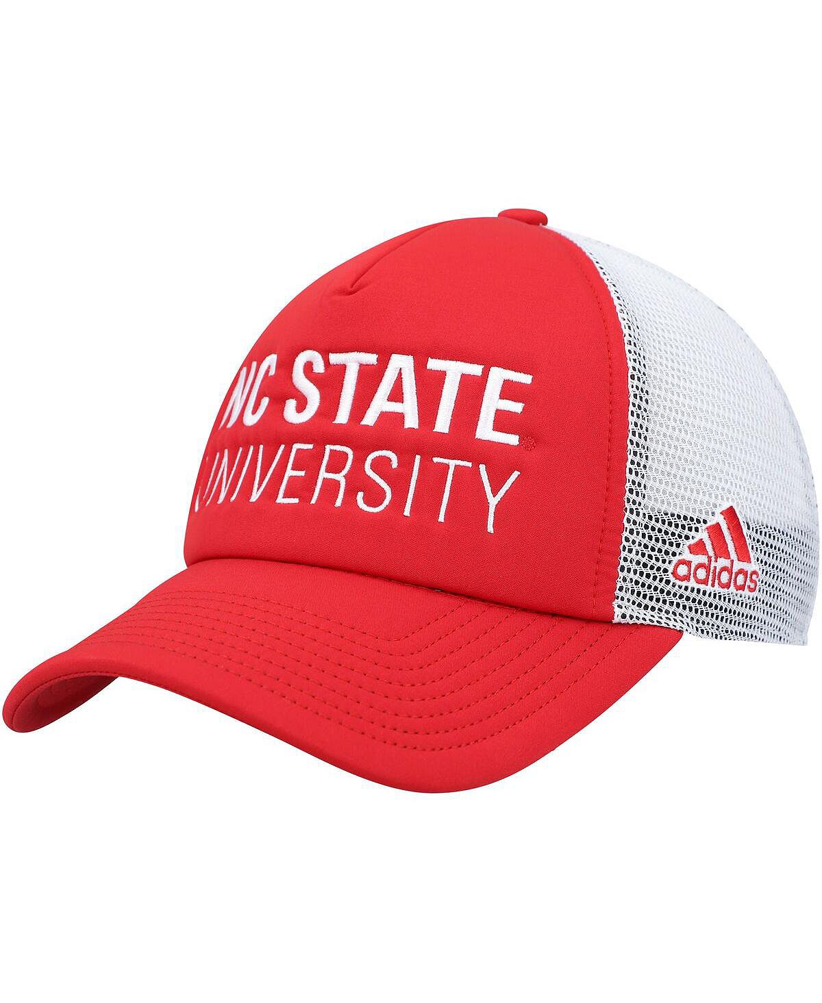 

Мужская красно-белая кепка Snapback из пеноматериала NC State Wolfpack adidas