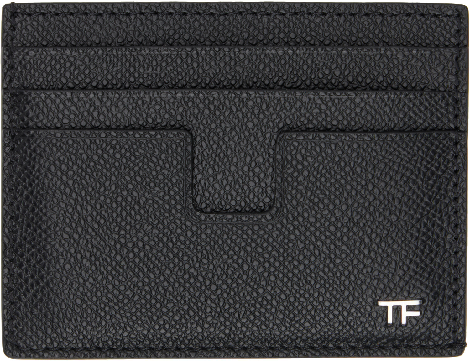 

Визитница из мелкозернистой кожи TOM FORD, черный