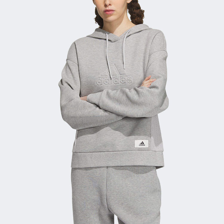 Толстовка Lounge женская серая Adidas — фото 2