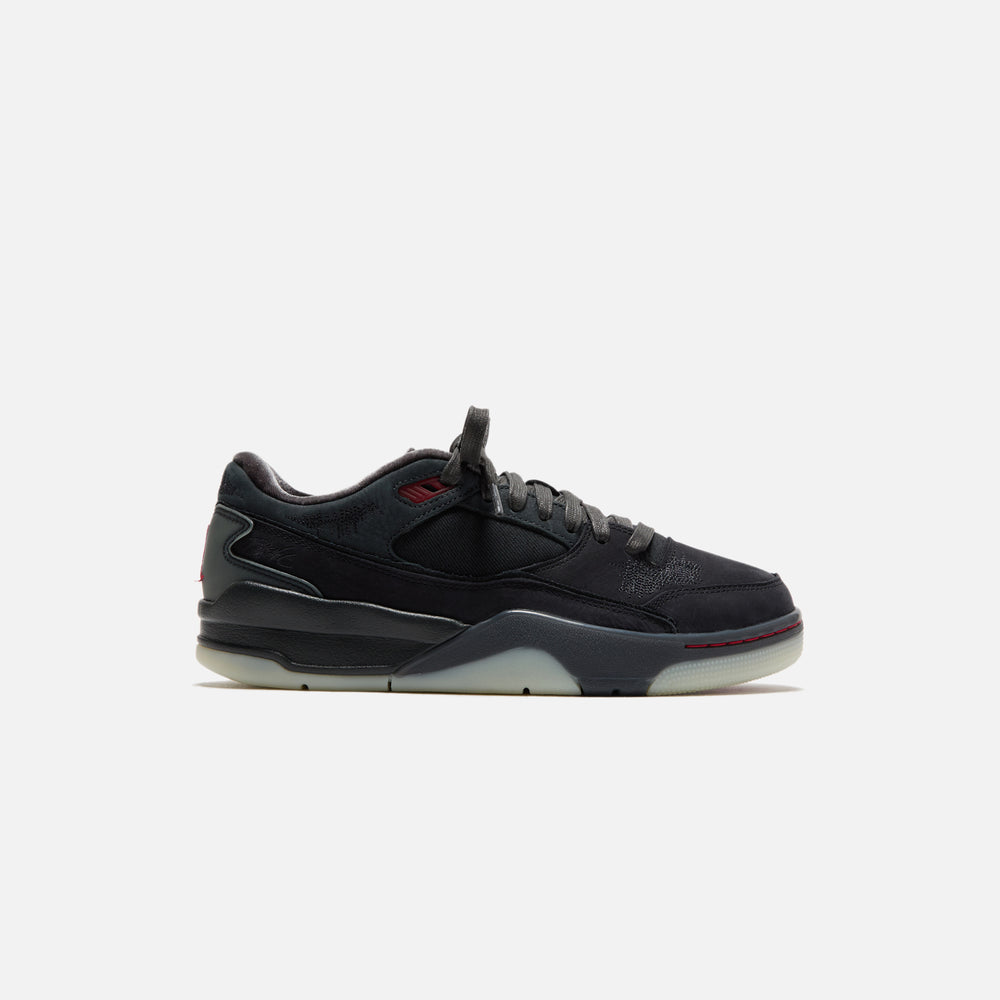 Кроссовки Jordan x Who Decides War WMNS Flight Court SP, цвет Black/Varsity Red/Off Noir/Muslin