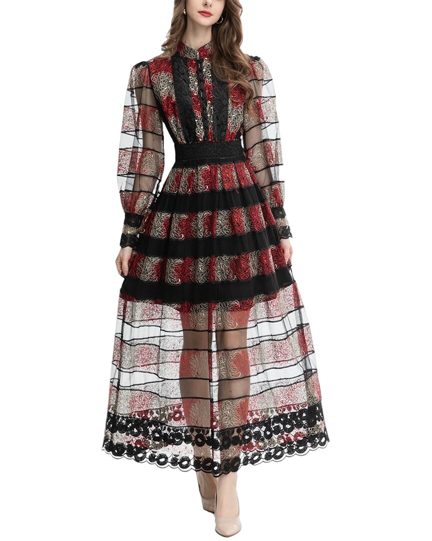 

Платье макси LIONELLO SALVI, цвет black multi